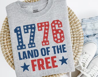 4th of July T-Shirts, USA 1776 Shirt, Patriotic USA T-Shirt, Land of The Free Shirt, United States of America Shirt, 4th of July Shirt
