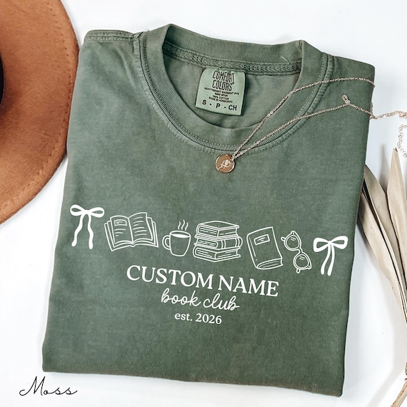 Comfort Colors® Personalized Book Club T-Shirt | Custom Book Club Name T-shirt, Reading Club Shirt, Gift For Book Lovers, Gift For Bookworm