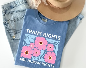 Comfort Colors® Trans Rights Shirt, Equal Rights Shirt, Protect Trans Shirt, Social Justice Shirt, LGBTQ Shirt, Transgender Pride Resistance
