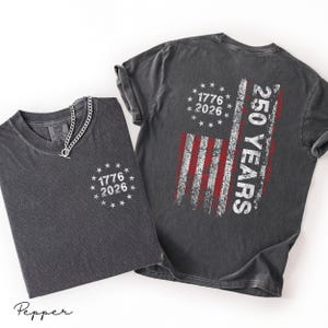 Comfort Colors® Retro Usa 250 Shirt, Independence Day Shirt, Celebrate 250th Anniversary Shirt Usa Flag Tee 4th of July Shirt Patriotic Gift