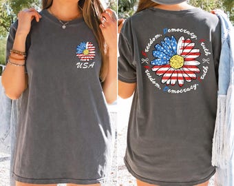 Comfort Colors® Subtle Anti Trump Shirt, Resistance Is Patriotic Tee, Resist Shirt, 4th of July Shirt, FDT Shirt, Anti Oligarchy Tee Gift