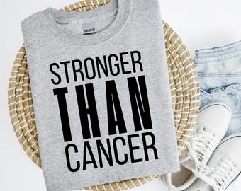 Cancer T Shirt, Stronger Than Cancer, Cancer Survivor TShirt, Cancer Warrior T-Shirt, Breast Cancer Shirt, Cancer Tee, Cancer Awareness Tee