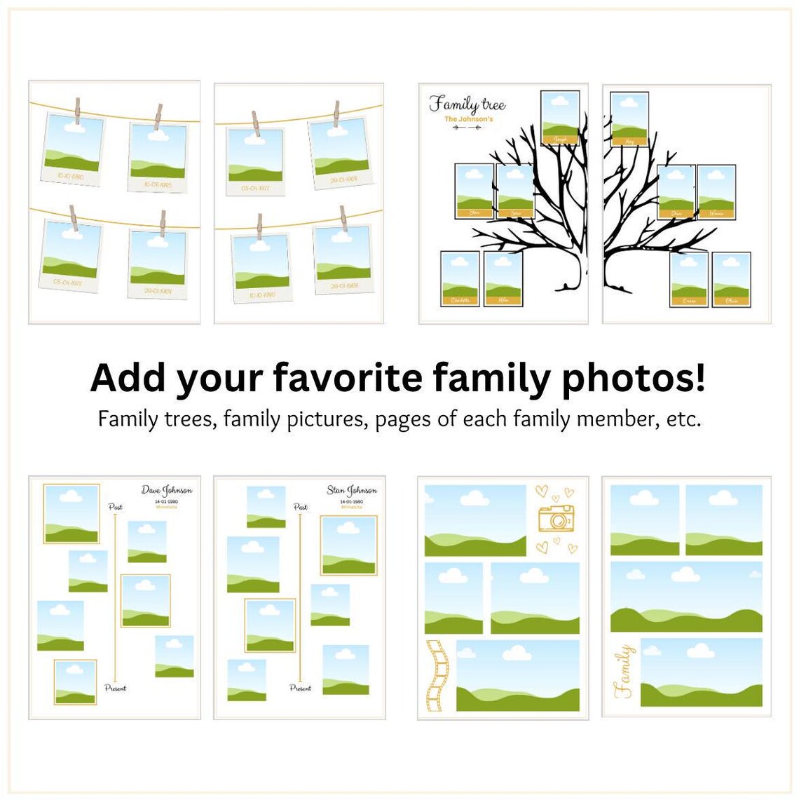 30+ Pages Canva Photo Book Template for 10/15/20/25/30/40/50 Years of