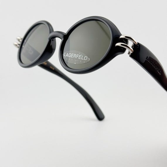 Vintage Karl Lagerfeld Sunglass 4131 France Frame Steampunk Oval