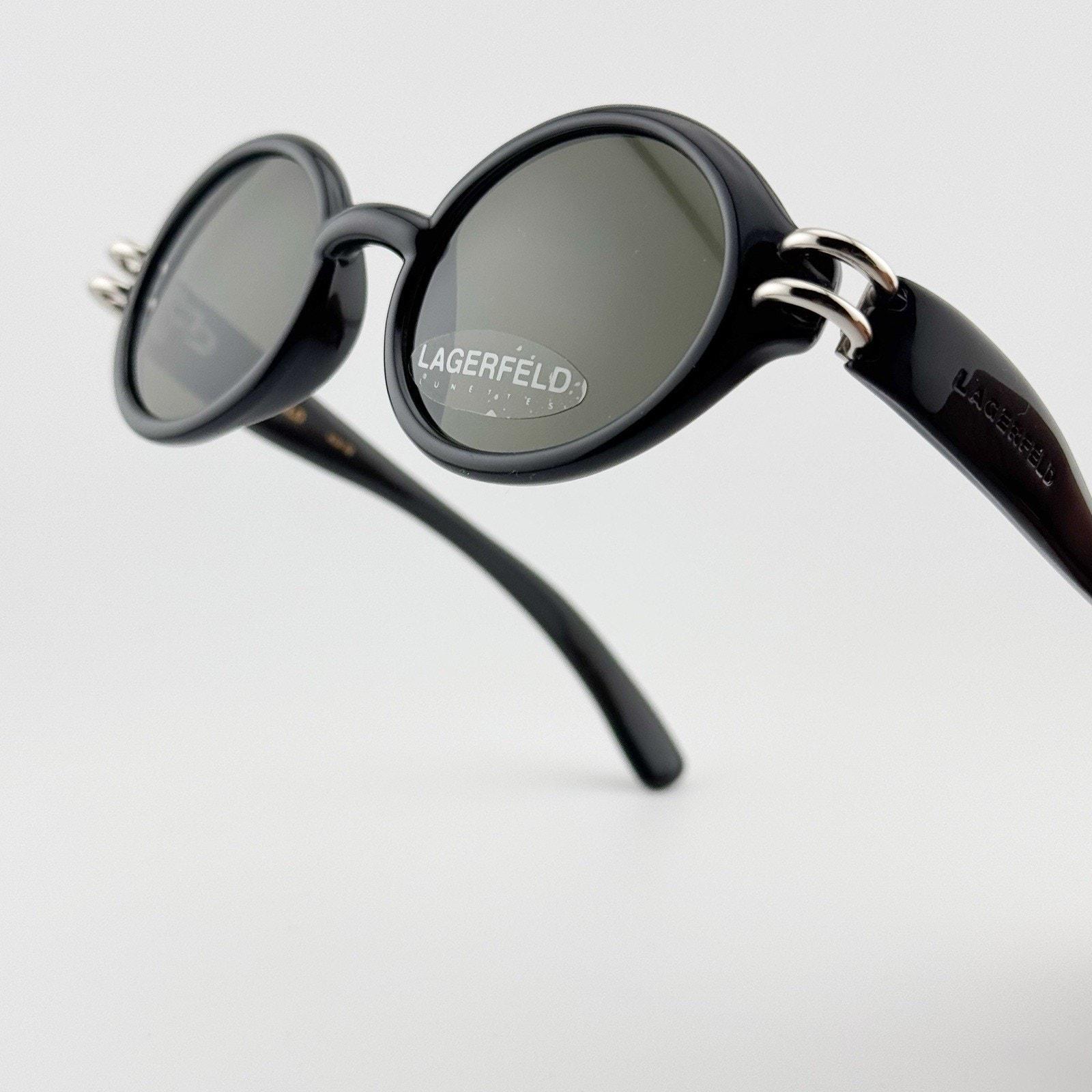 Vintage Karl Lagerfeld Sunglass 4131 France Frame Steampunk Oval