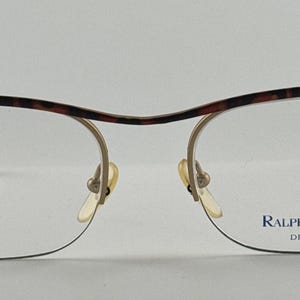 Vintage Polo Ralph Lauren 546/M Eyeglass 90s Half-Rim Eyewear Specs Frame Italy