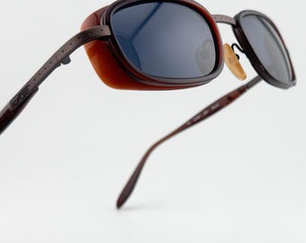 Vintage Sunjet By Carrera 4441 Sunglasses Frame Double Rim Shield Shades