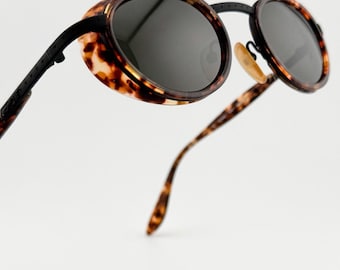 Vintage Sunjet By Carrera 4440 Sunglass Black Havana Side Shield Austria Design