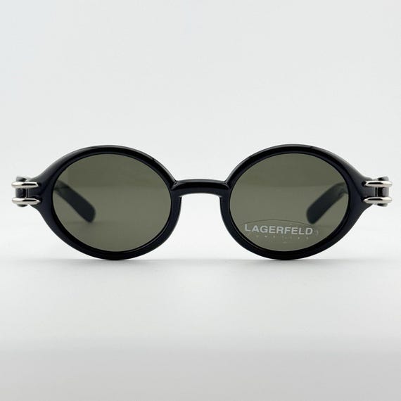 Vintage Karl Lagerfeld Sunglass 4131 France Frame Steampunk Oval