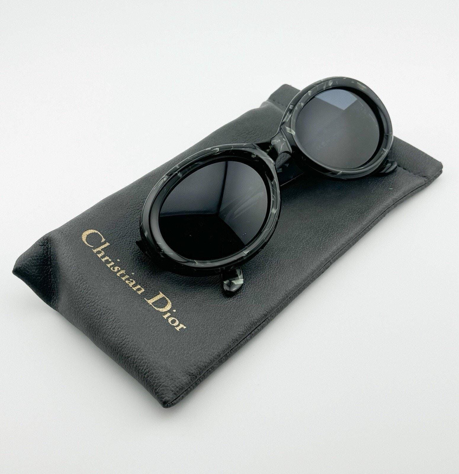 Dior ブラック ラウンドサングラス　ビンテージ Vintage dior sunglasses - Etsy 日本