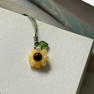 Sunflower Beaded Bookmark - Reader Gift