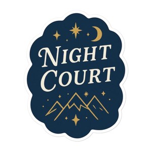 Pegatina de ACOTAR / Pegatina de vinilo de Night Court / Estética Velaris / Pegatina de vinilo de fantasía literaria / Pegatinas de Acotar