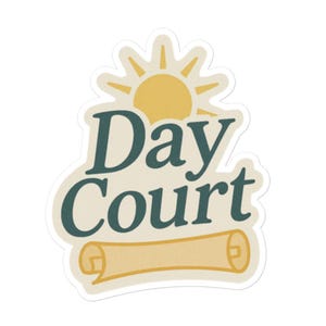 Sticker ACOTAR | vinyle autocollant Day Court | Esthétique Fantasy Court | Autocollant livresque en vinyle | Autocollants ACOTAR | acotar Merch