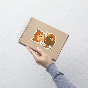 Pegatina de vinilo inspirada en Lucien de ACOTAR / Personaje chibi de ACOTAR / Pegatina de fantasía literaria / Pegatina de ACOTAR