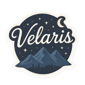Pegatina de ACOTAR / Pegatina de vinilo de Velaris / Pegatina de fantasía literaria / Estética de Night Court / Pegatinas de ACOTAR / Merchandising de ACOTAR