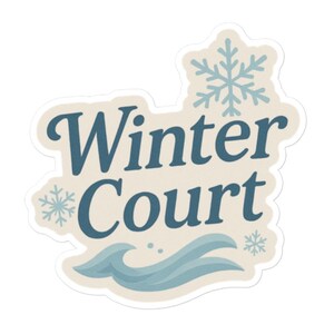 Pegatina de vinilo de ACOTAR Winter Court / Pegatina estética Fantasy Court / Pegatina de vinilo de libros / Pegatinas de ACOTAR