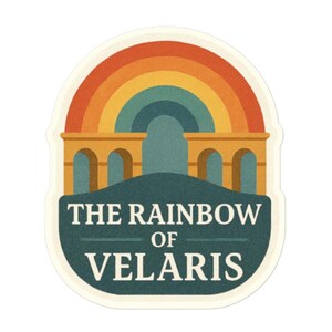 Adesivo ACOTAR | Adesivo de vinil Rainbow of Velaris | Adesivo de fantasia literária | Distrito de arte Velaris | Adesivos acotar | Produtos ACOTAR