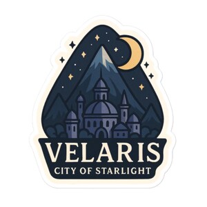 Sticker ACOTAR | Velaris City of Starlight vinyle autocollant | Sticker livresques fantastiques | Horizon de Velaris | Stickers acotar | Produits dérivés ACOTAR