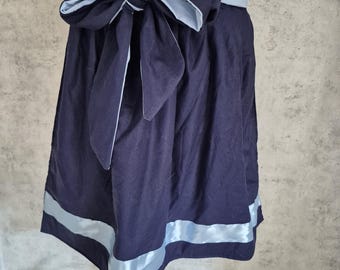 double-sided dirndl apron light blue / dark blue
