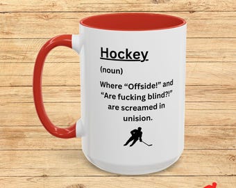Taza de café con la definición de hockey: regalo para fanáticos del hockey