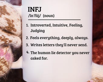 INFJ Mug - Rare & Deep Personality Gift - Myers Briggs Coffee Cup for Empaths