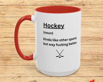 Tazza da caffè con definizione divertente di hockey - Regalo per gli appassionati di hockey