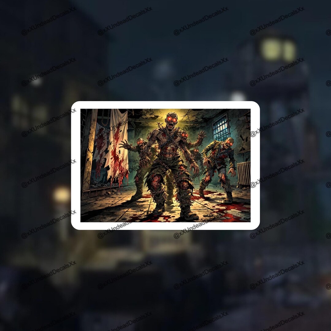 Call of Duty Zombies Motd Undead Horde 3” Decal | Waterproof | Black ...