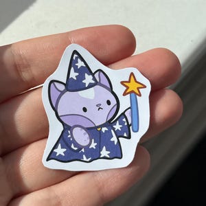 Adesivo magico a forma di gatto, regalo per sorella, amica, adolescente, ragazzo, ragazza, pastello, kawaii, incantesimo, carino, planner, portatile, accogliente, estetico, stregoneria, decorazione.