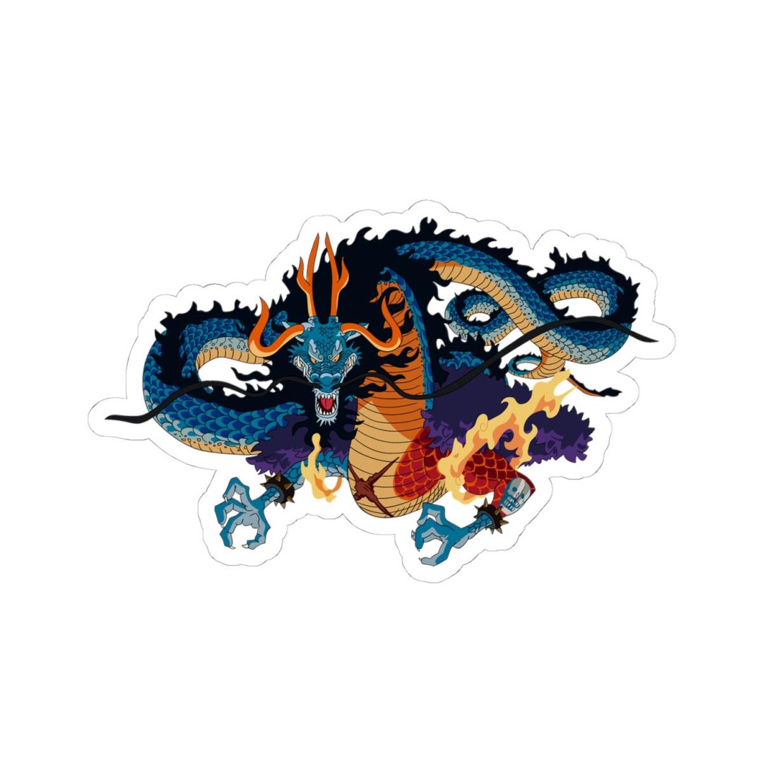 Kaido Azure Dragon Form Kiss-cut Sticker | One Piece - Etsy