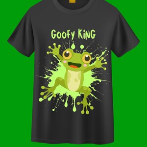 187. グーフィーキングシャツ、面白い漫画の王冠Tシャツ、おどけた雰囲気のユニセックスTシャツ、ユーモアのあるギフトアイデア、風変わりなグラフィックTシャツ、Texoraコメディシャツ