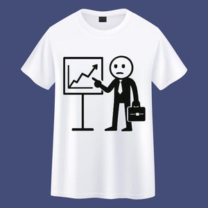 159. Stickman Finance Shirt, Funny Economy Tee, Money Cartoon Tee, Financial Humor Tee, Business Casual Tee, Texora Wealth Mindset Tee