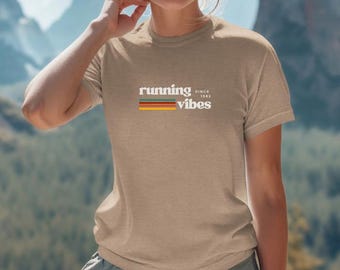 Running Vibes Unisex Jersey Tee, Casual T-Shirt for Runners, Comfortable Everyday Wear, Perfect Gift for Fitness Enthusiasts, Retro Style