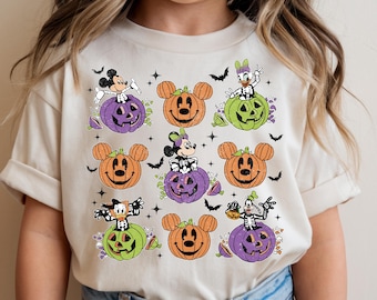 Halloween Mickey and Friends Pumpkin Shirt, Disney Mickey Skeleton Shirt, Disney Fall Shirt, Mickey Halloween Tee, Disney Pumpkins Shirt