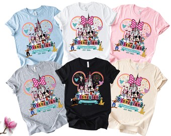 Mickey & Friends Disneyland Castle Shirt, Disneyland Est 1955 Shirt, Vintage Disneyworld 2025 Family Shirts, Disney Vacation 2025 Trip