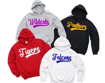 Custom Team Mascot Hoodie, Customize School Spirit Hoodie,Personalize School Team Pullover,Custom Favorite Team Hoodie,Custom Team Hoodie