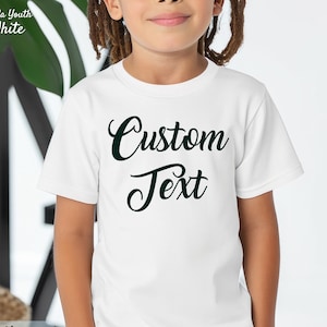 Custom Text Shirt, Personalized Youth Shirt, Your Text Here Shirt, Customized Birthday Shirt, Children&#39;s Custom Tee, Personalized Kids Tee