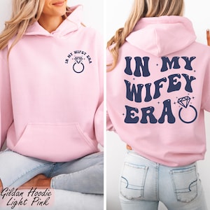 Custom Comfort Colors® In My Wifey Era Hoodie, Wife Sweatshirt, Custom Mrs Hoodie, Custom Wife Gift, Wedding Gifts, Honeymoon Sweatshirt,