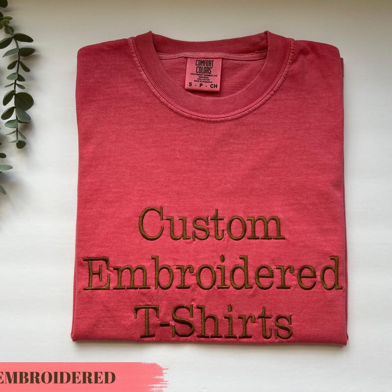 Embroidered T Shirts - Etsy