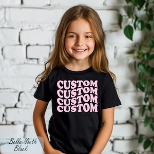 Youth Custom Shirt, Personalized Text Youth Shirt, Custom Kid Tee, Customized Text Youth Tee, Personalized Kids Gift,  Customizable Shirt