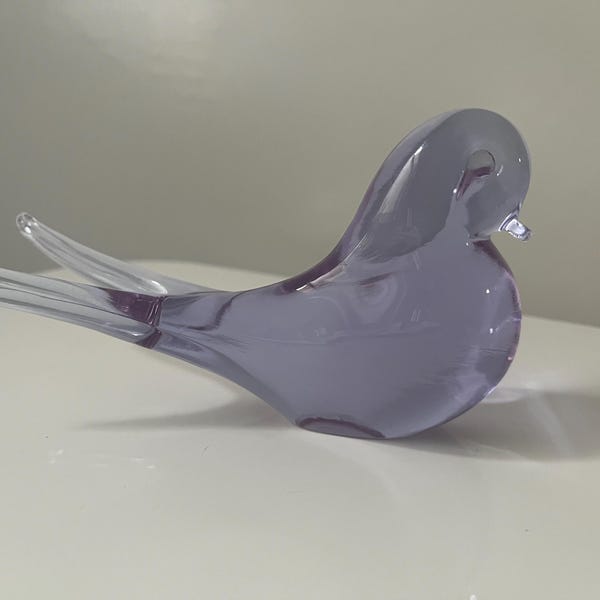 Neodymium alexandrietglas vogel, vintage