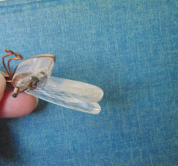 Lucite Insect Pin, Reverse Carved, Lucite Brooch,… - image 8