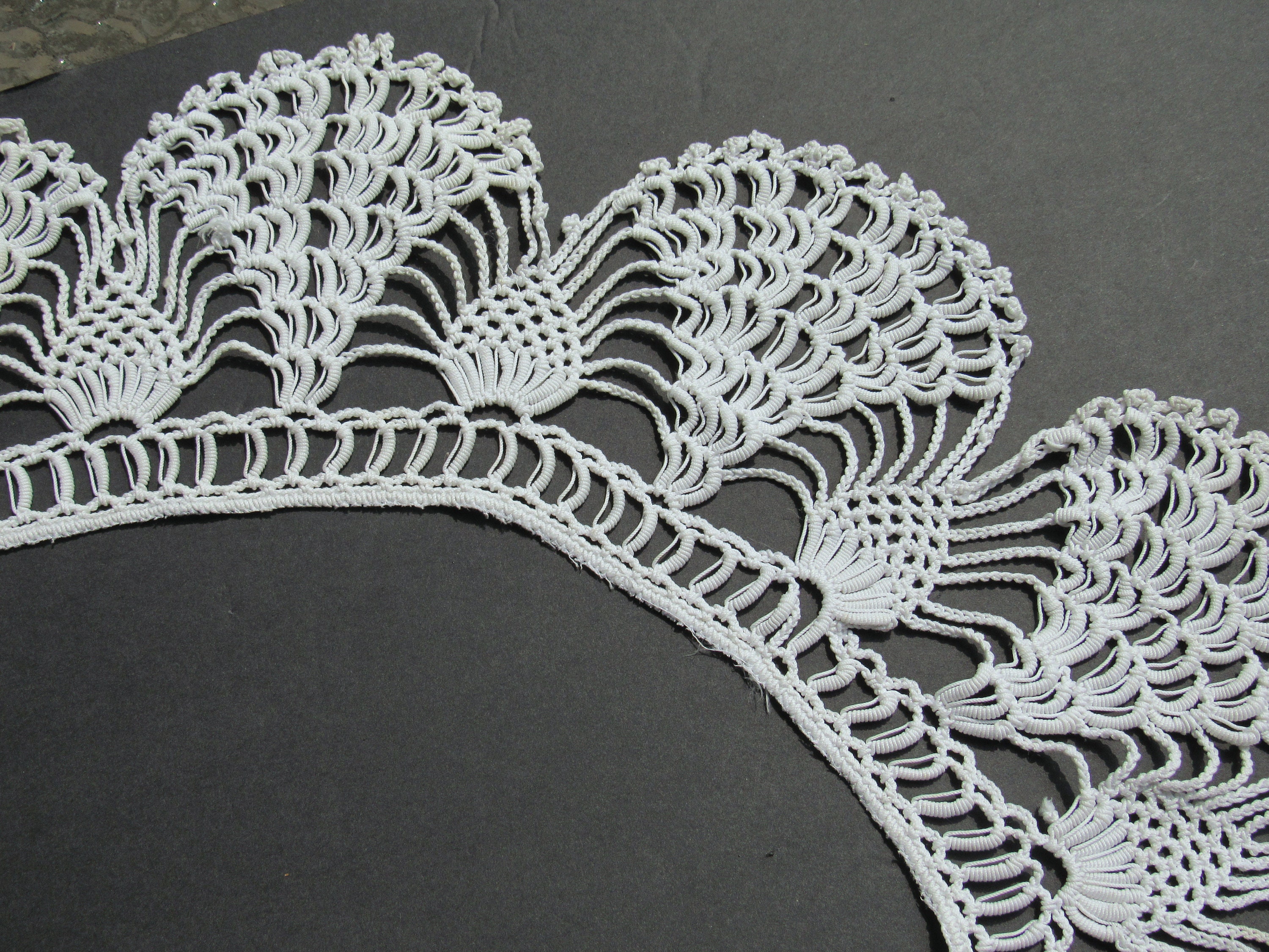 Handmade Crochet White Lace Edging, Salvaged Doily, 5 1/4 X 40 In - Etsy