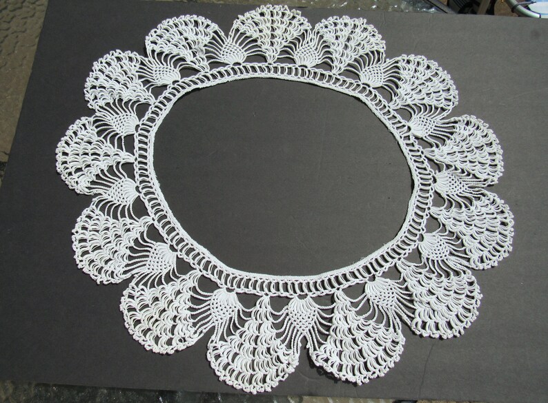 Handmade Crochet White Lace Edging, Salvaged Doily, 5 1/4 X 40 In - Etsy