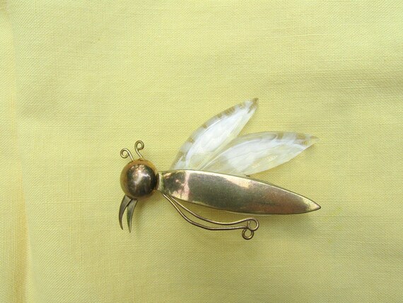 Lucite Insect Pin, Reverse Carved, Lucite Brooch,… - image 2