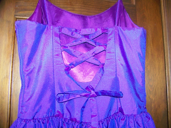 1990's Iridescent Purple Prom Gown -Floor Length … - image 5