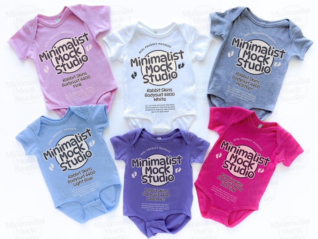 Rabbit Skins 4400 Mockup Group Baby Bodysuit Mockup 4400 Baby Tshirt ...
