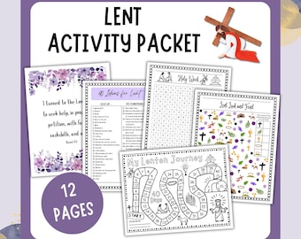 Lent Activity Packet for Catholic Kids (Digital download)