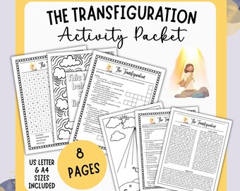 The Transfiguration of the Lord Activity Packet for Catholic Kids (Digital File)