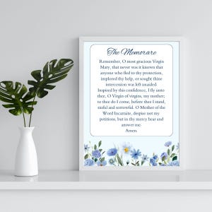 Catholic Prayer Printable | Memorare | Digital Download