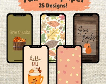 Fall Phone Wallpaper and Lockscreen Bundle (Digital Download)
